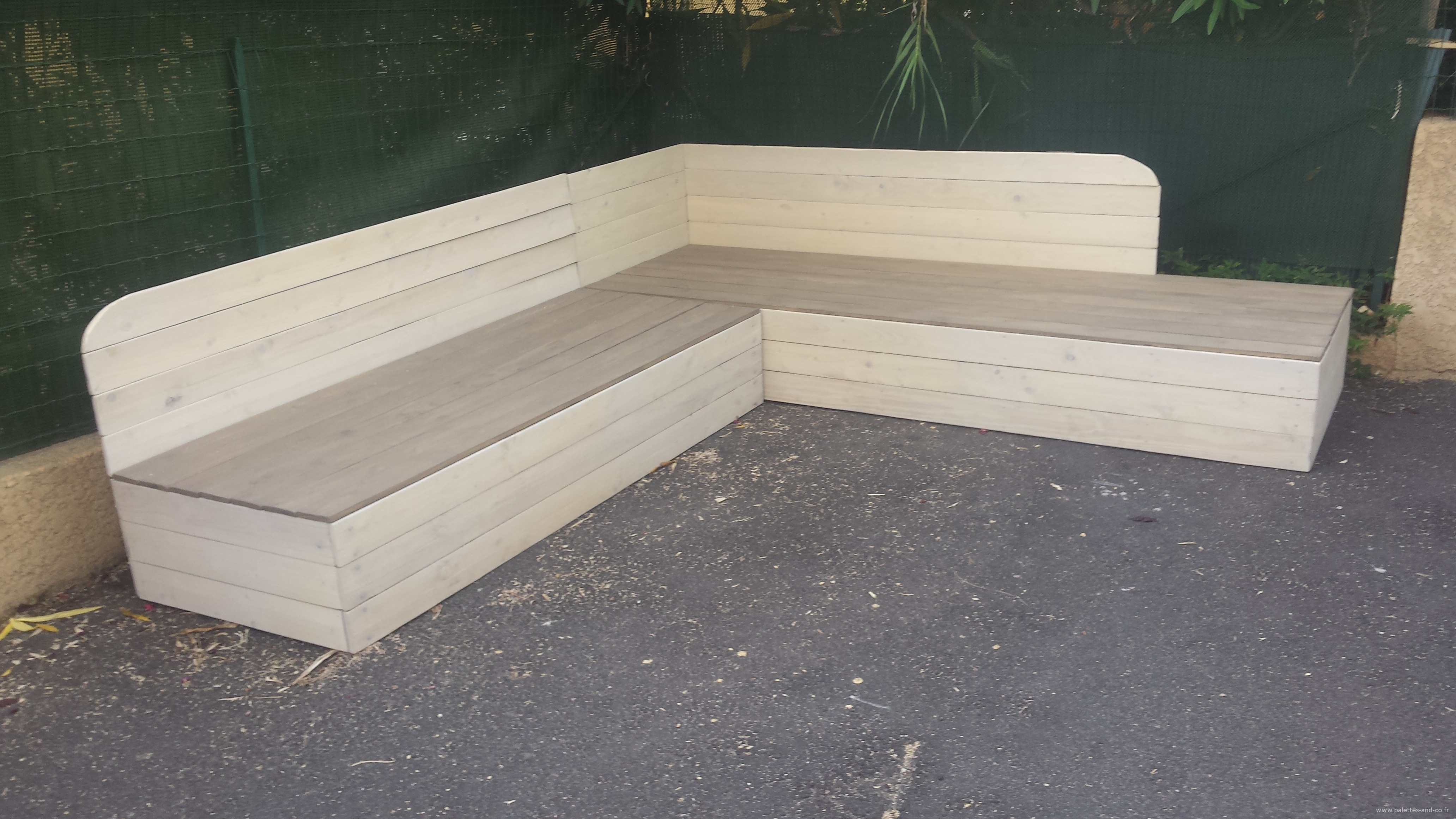 Banquette palette exterieur: des id es diy pour r utiliser une ...