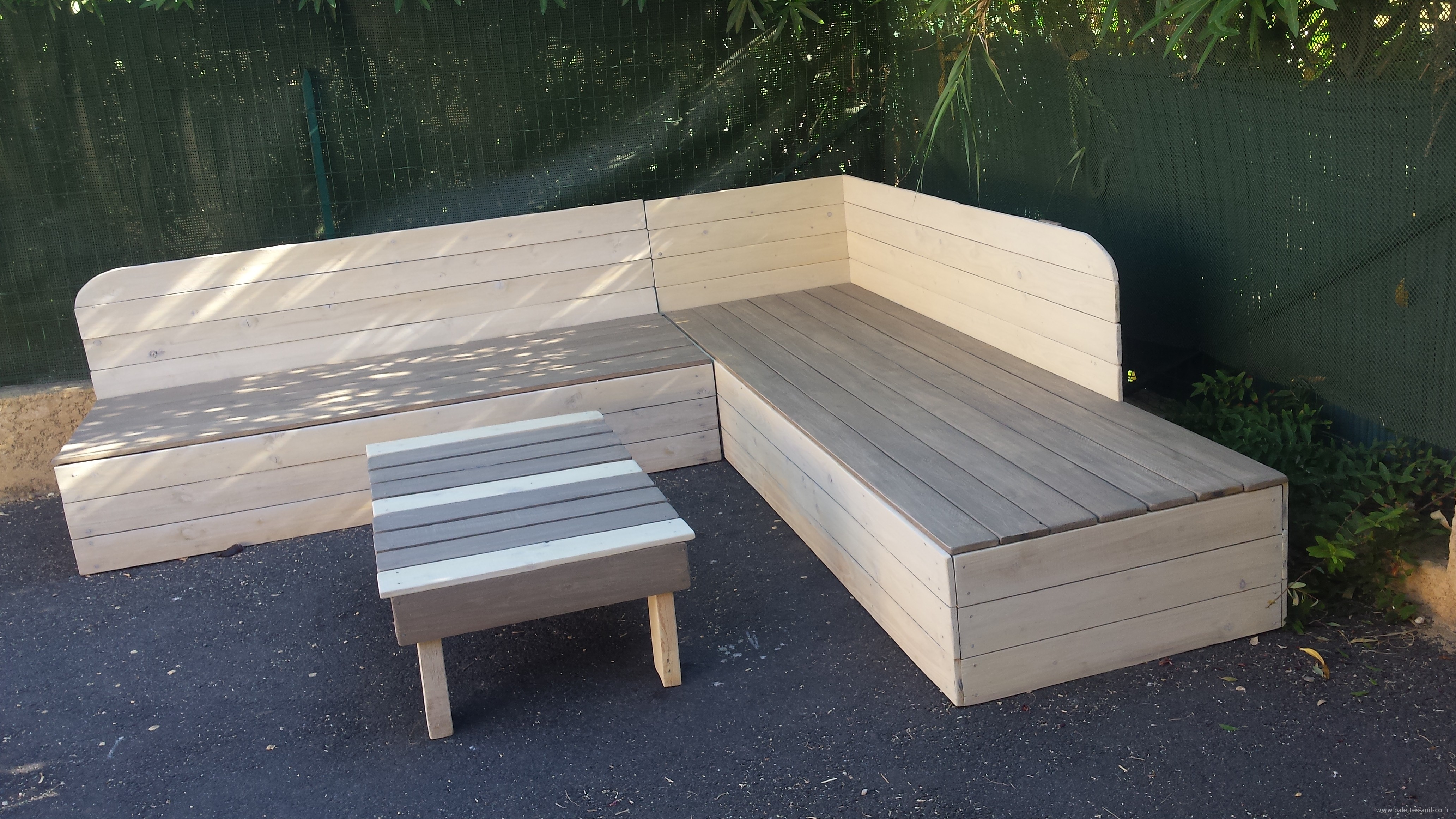 Banquette palette exterieur: des id es diy pour r utiliser une ...